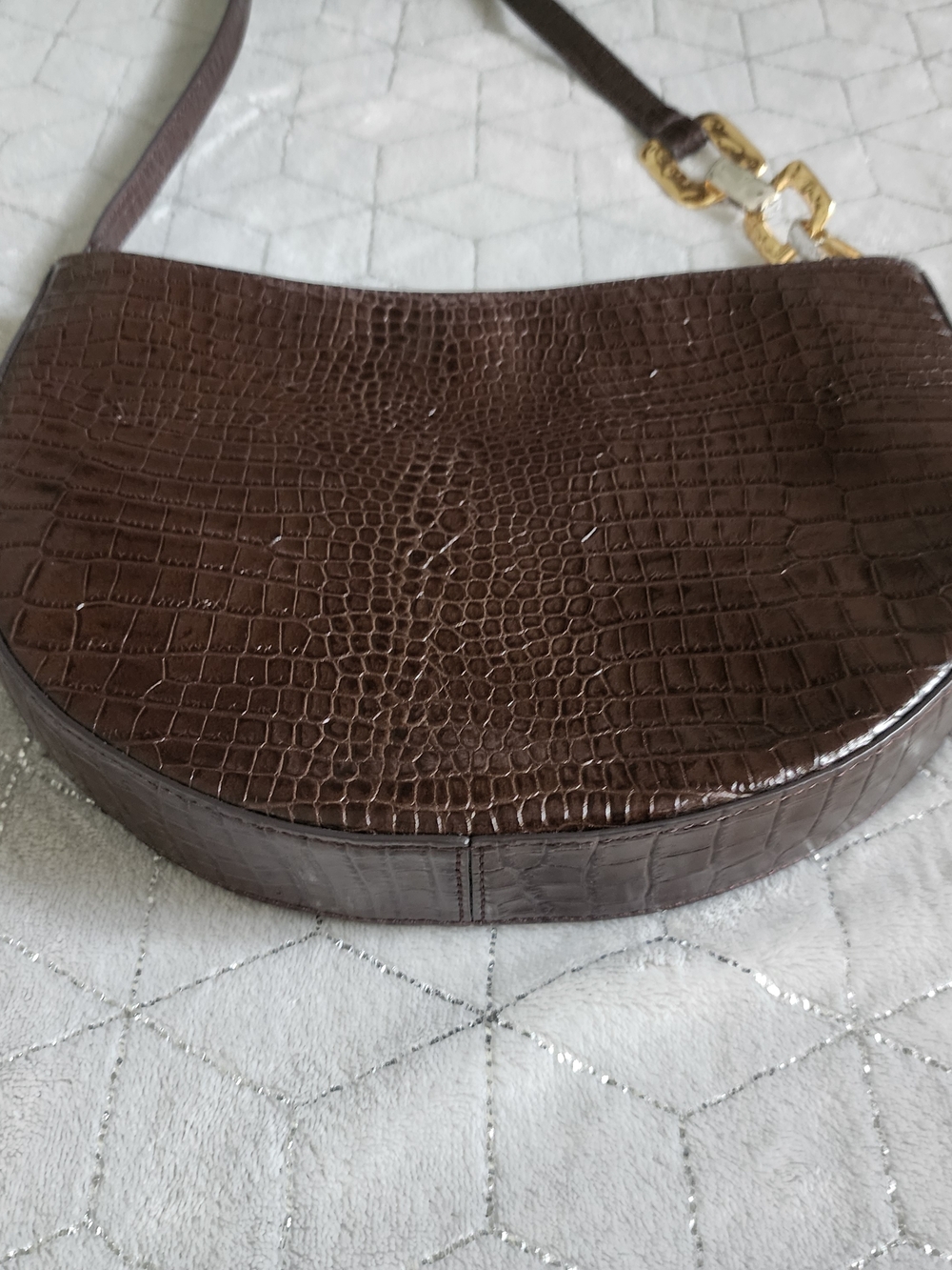 STAUD | Colt Croc-Embossed Leather Shoulder Bag - Picture 9 of 16